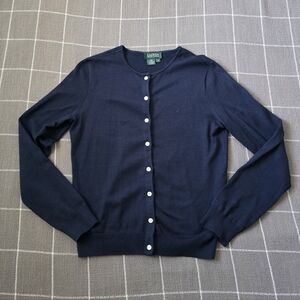 Ralph Lauren LRL Silk Cardigan Sweater
